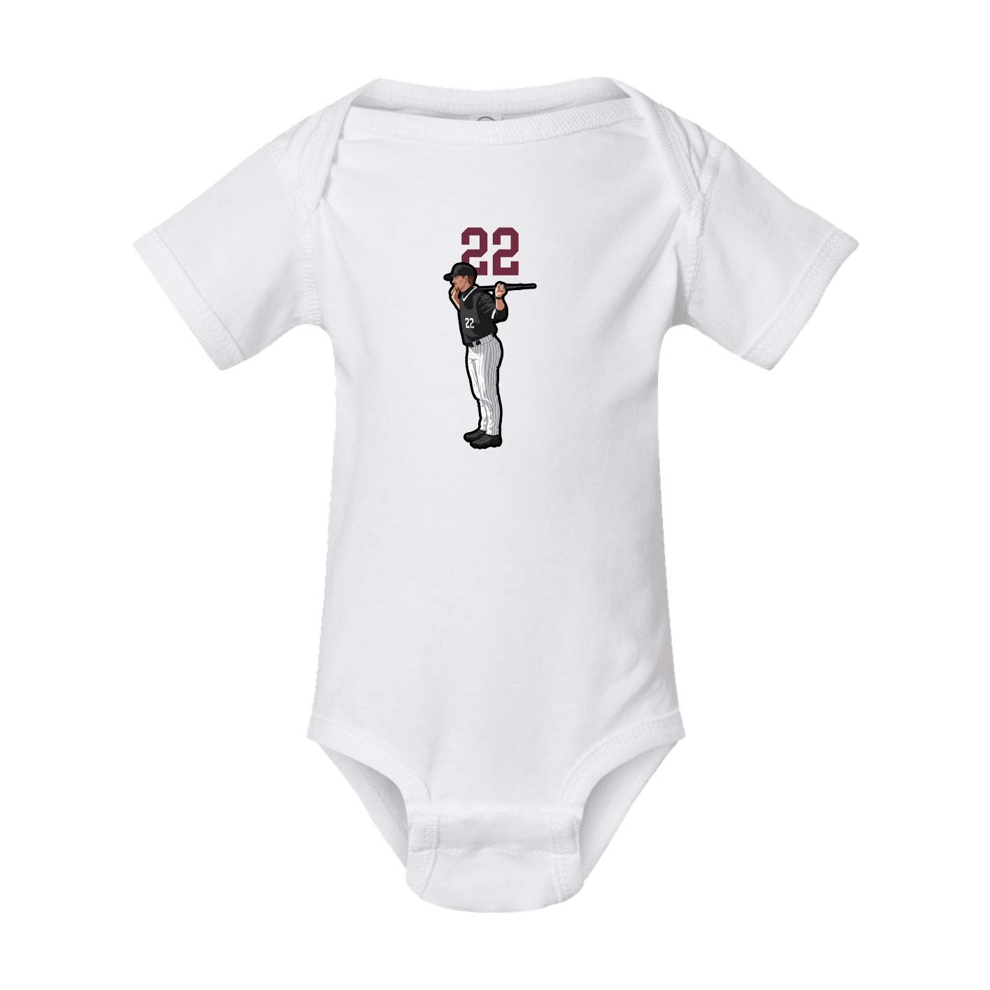 Baby Onesie — Number Top in White