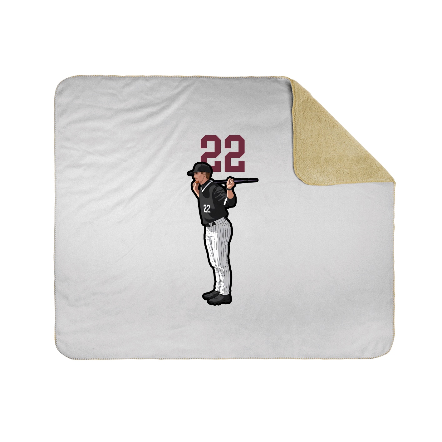Throw Blanket — Number Top in White