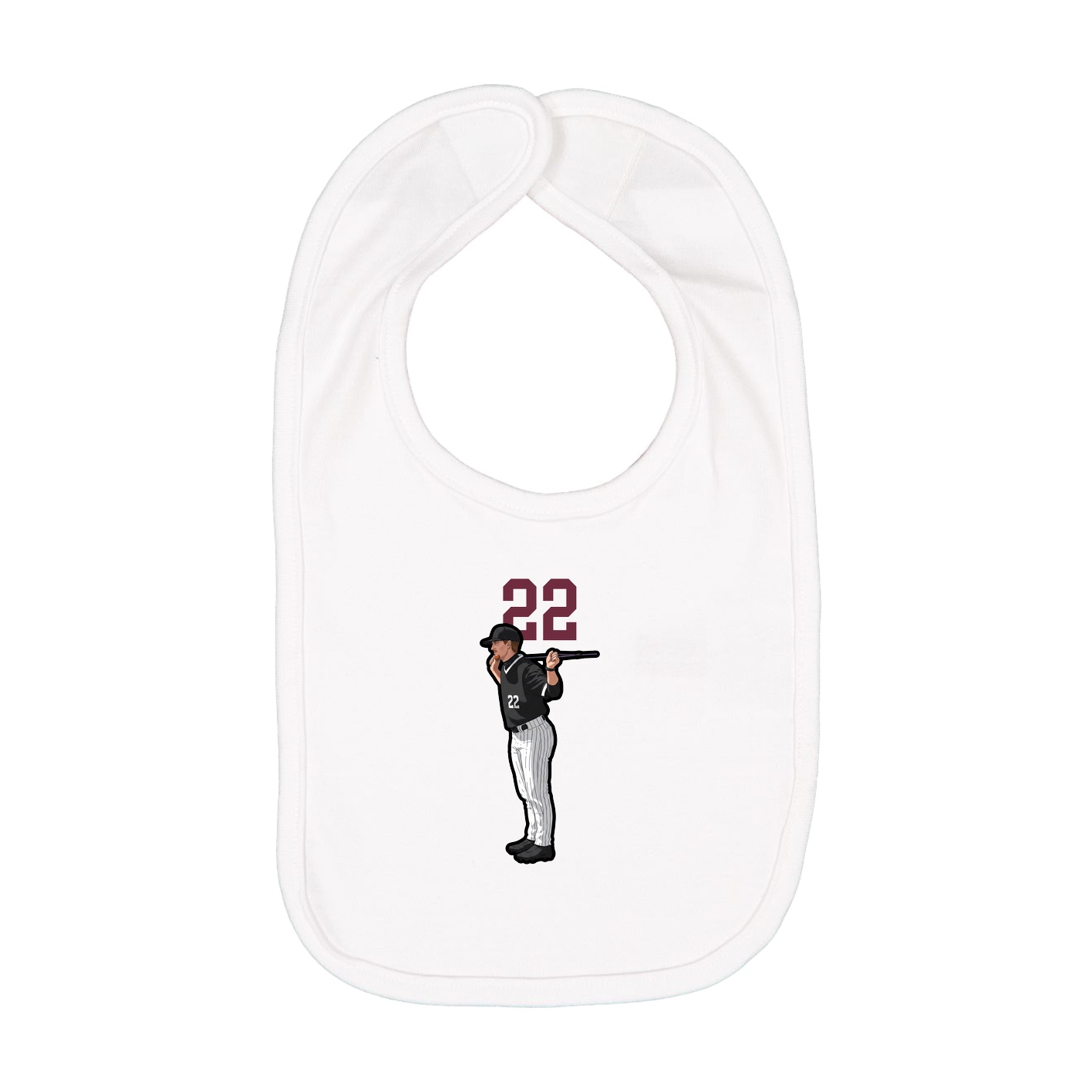 Infant Bib — Number Top in White