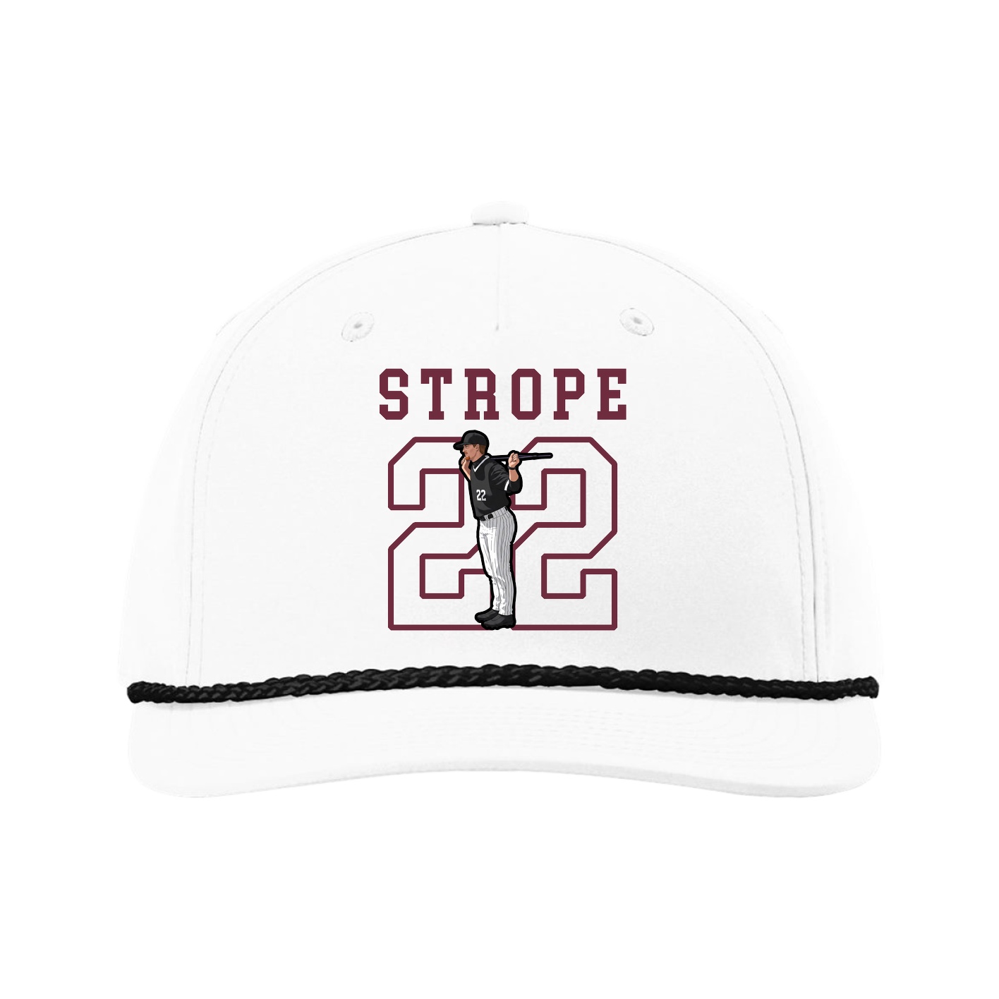 Five-Panel Classic Rope Cap — Shirsey in White