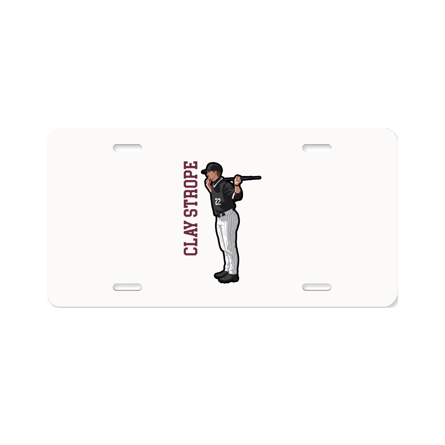 License Plate — Name Vertical in Classic