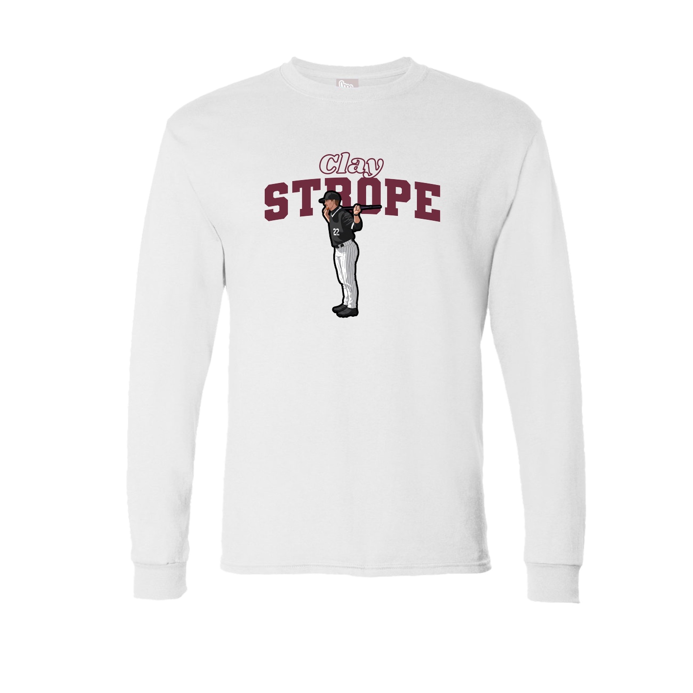 Long Sleeve Tee — Name Arch in White