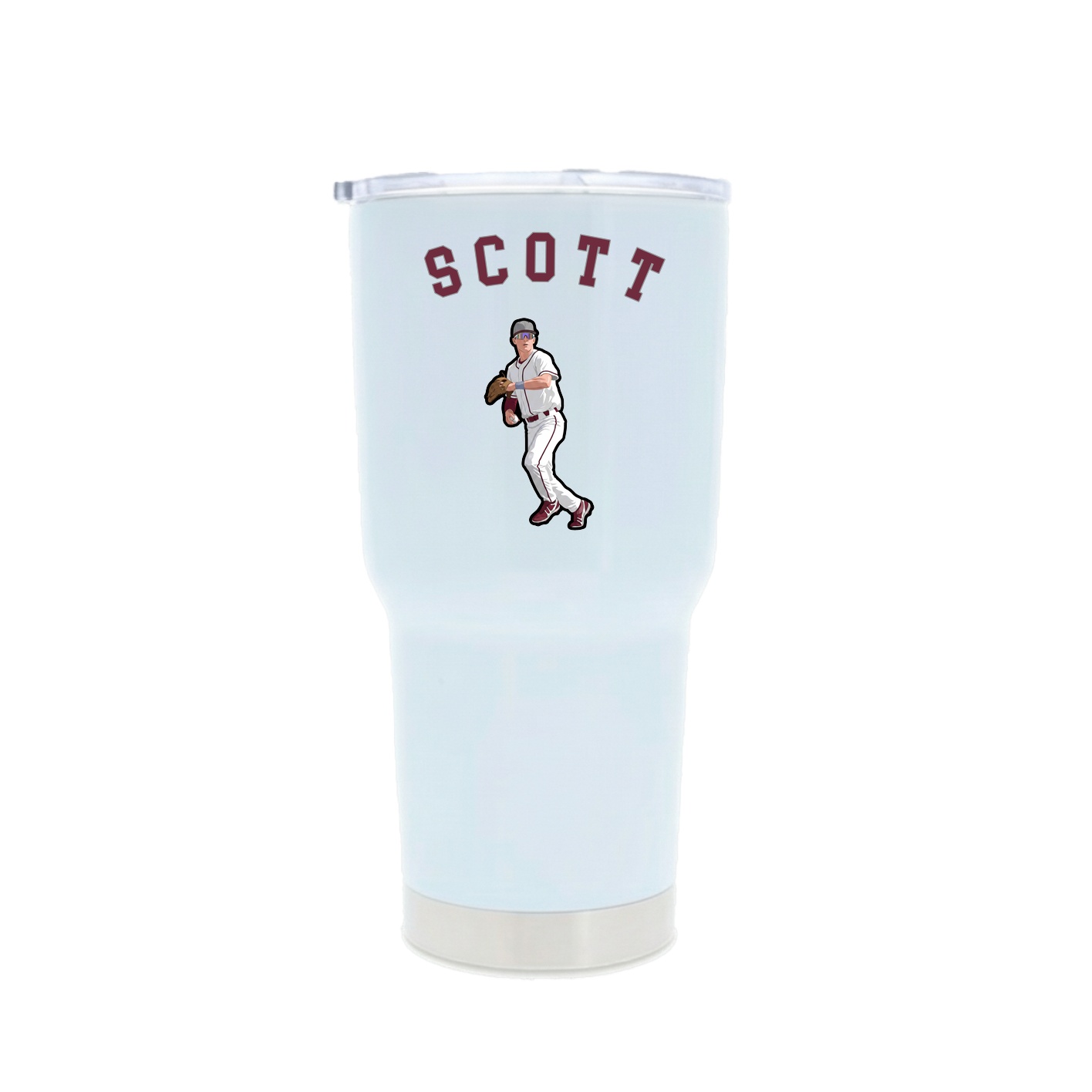 30oz Stainless Steel Tumbler — Shirsey Arch in White