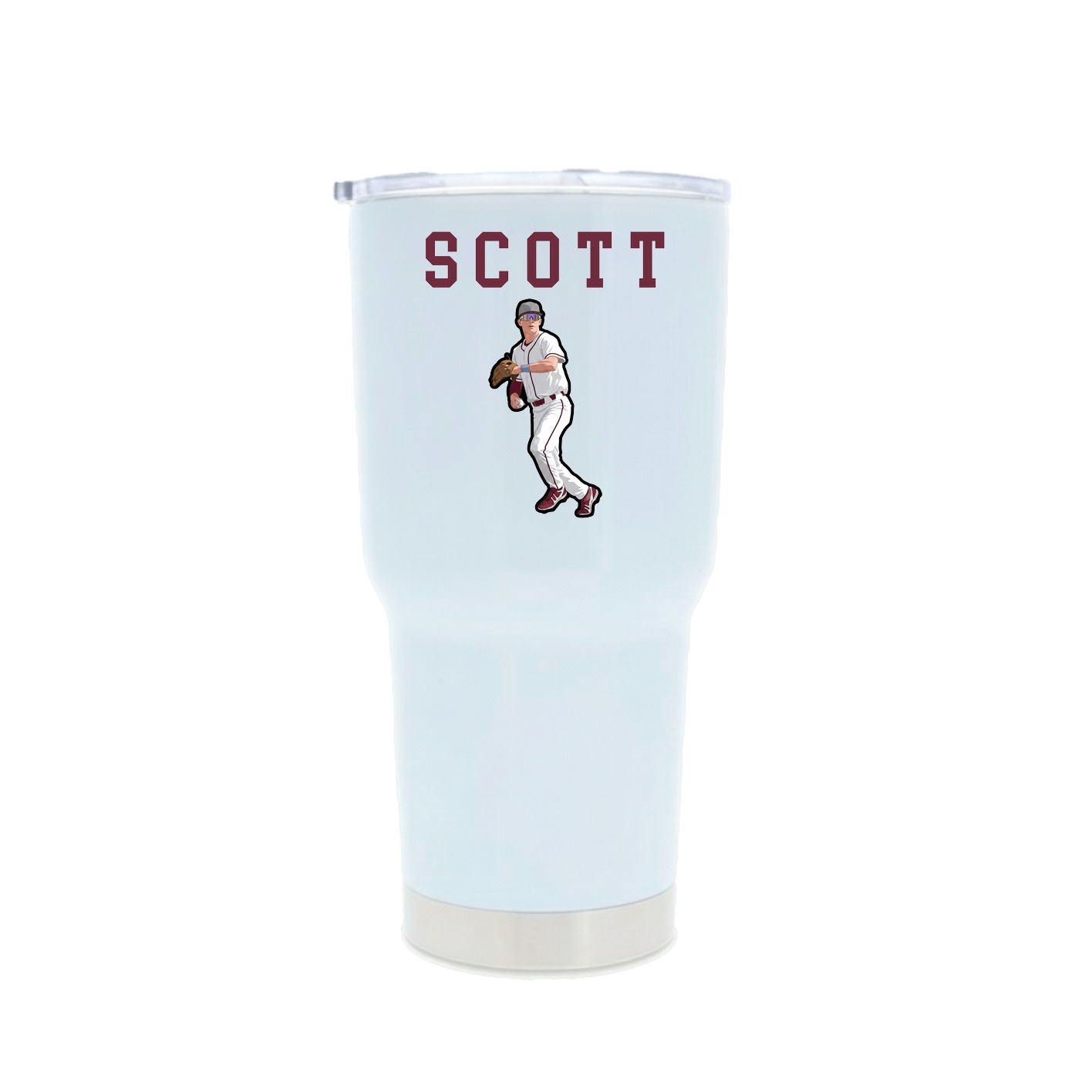 30oz Stainless Steel Tumbler — Shirsey in White