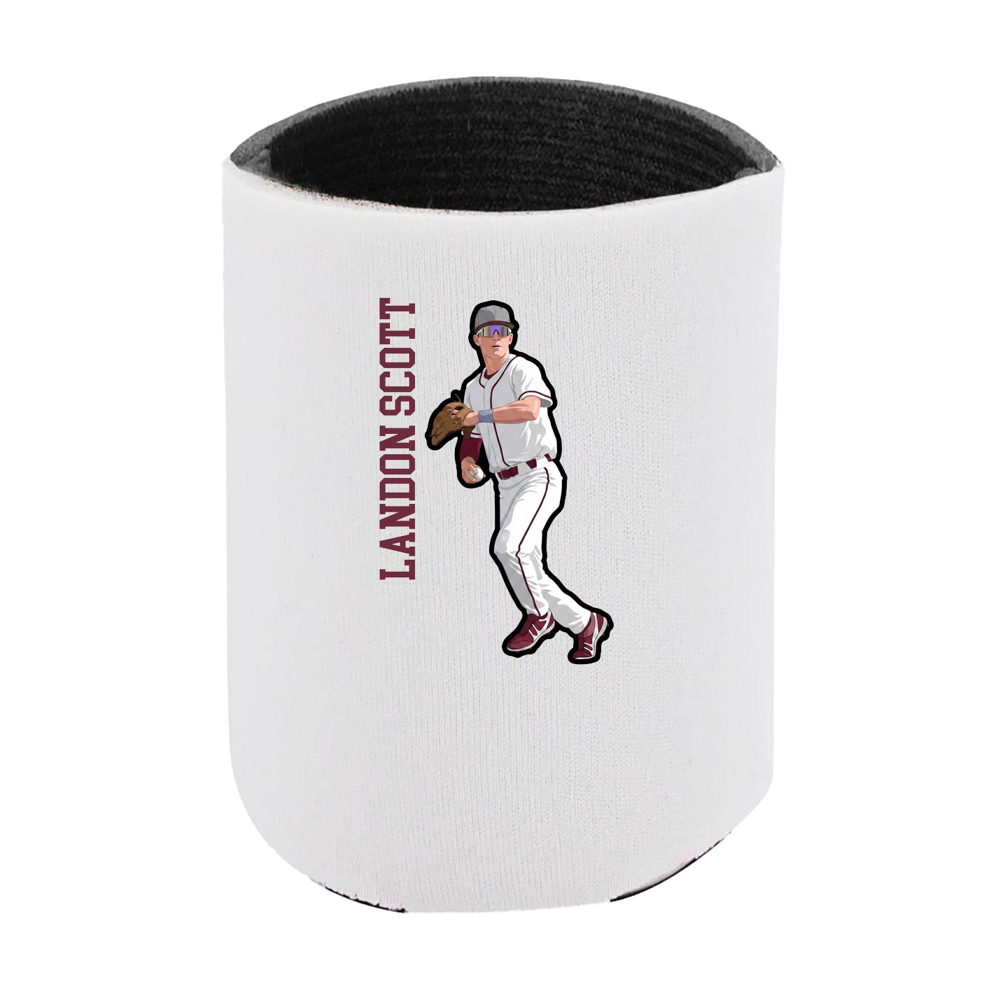 Can Holder — Name Vertical in White