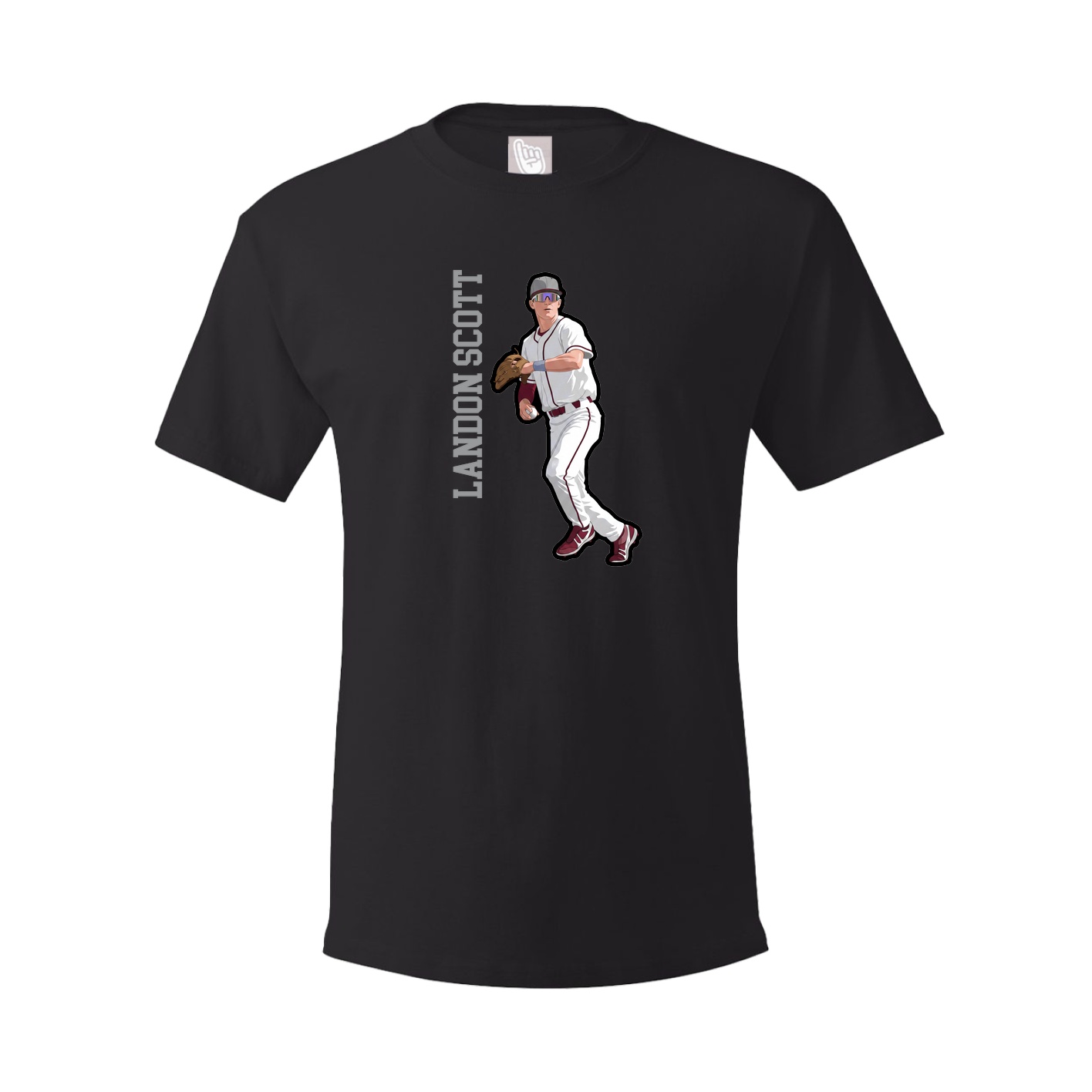 Tee — Name Vertical in Black