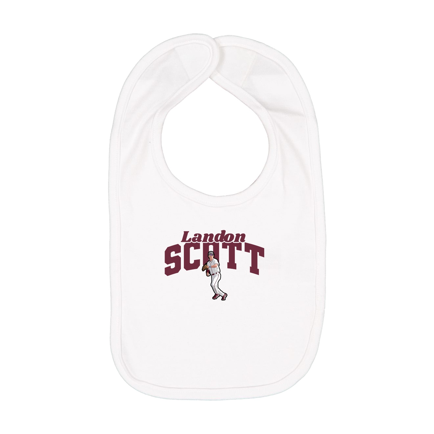 Infant Bib — Signature Arch in White