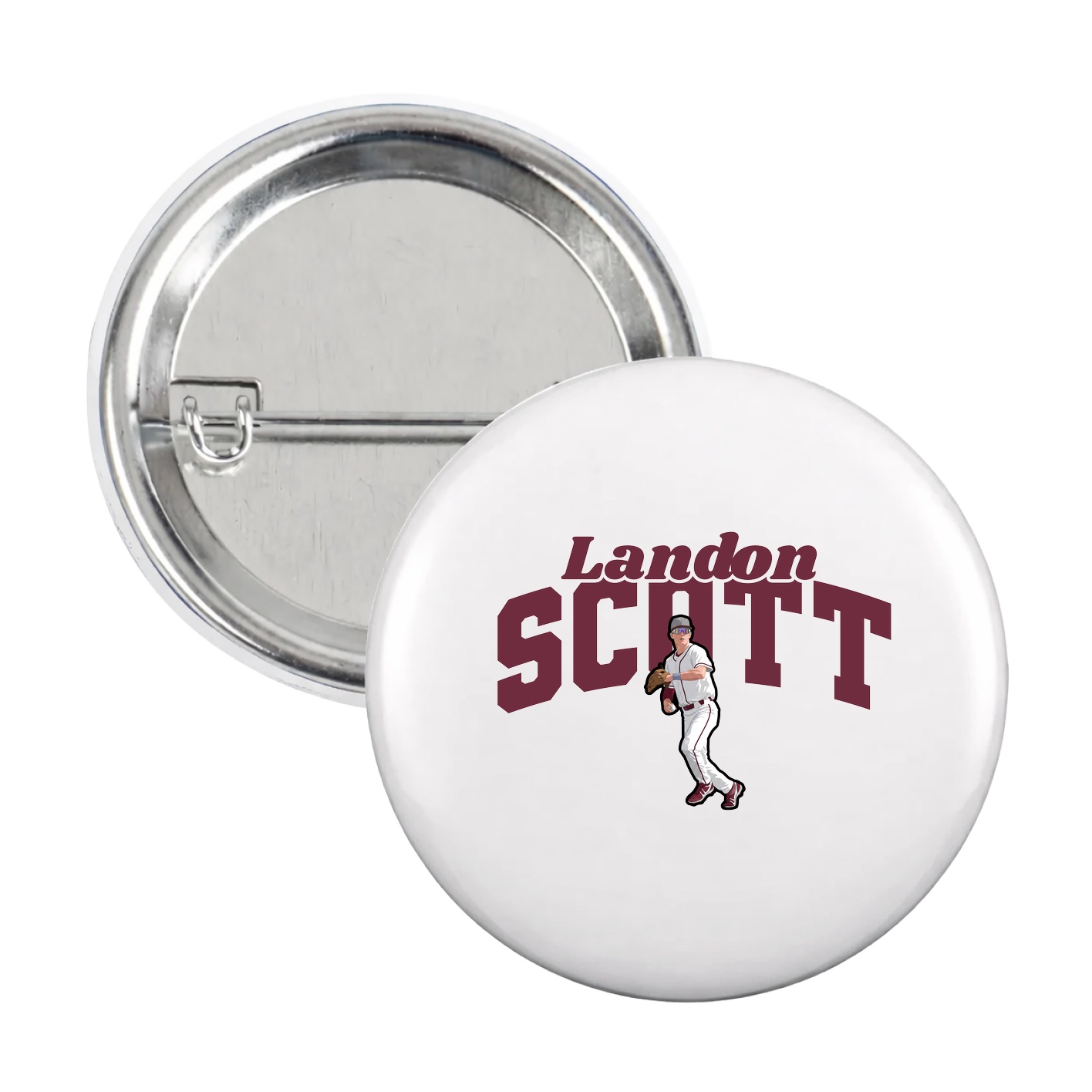 Game Day Button — Signature Arch in White