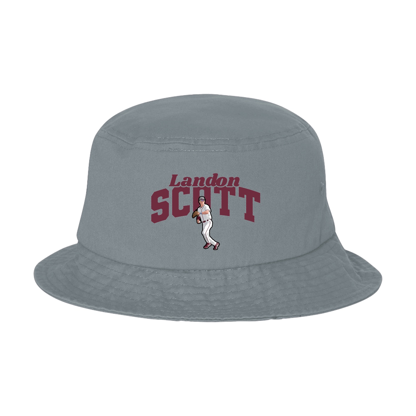 Bucket Cap — Signature Arch in Grey
