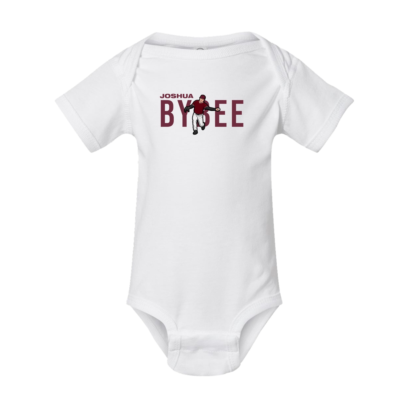 Baby Onesie — Player Name in White