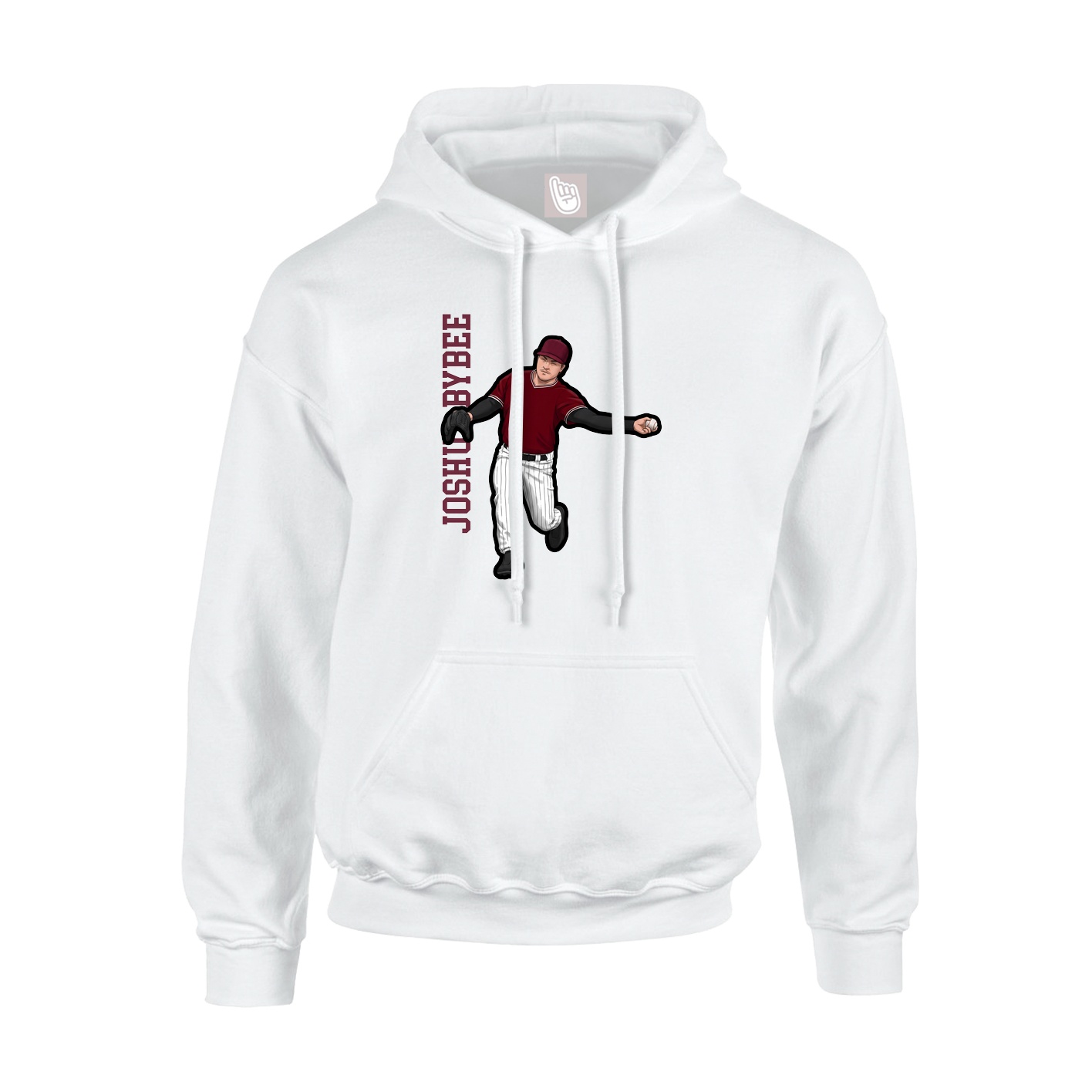 Hoodie — Name Vertical in White