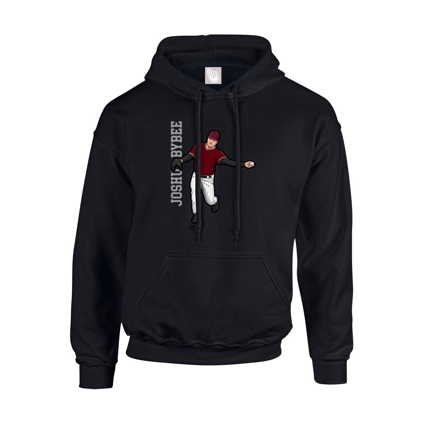 Youth Hoodie — Name Vertical in Black