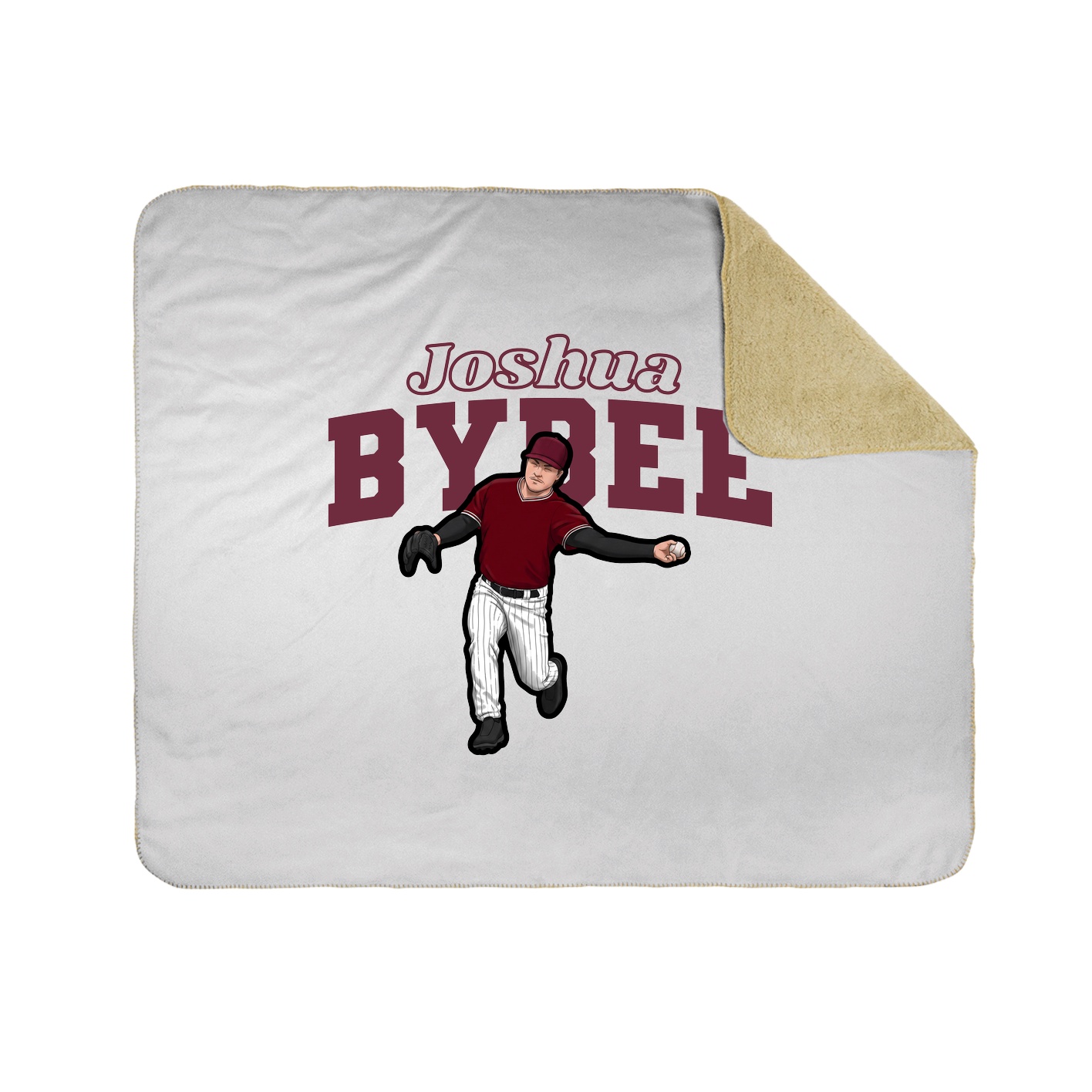 Throw Blanket — Name Arch in White