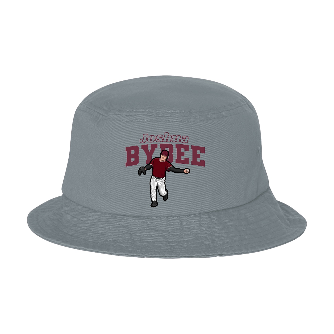 Bucket Cap — Name Arch in Grey