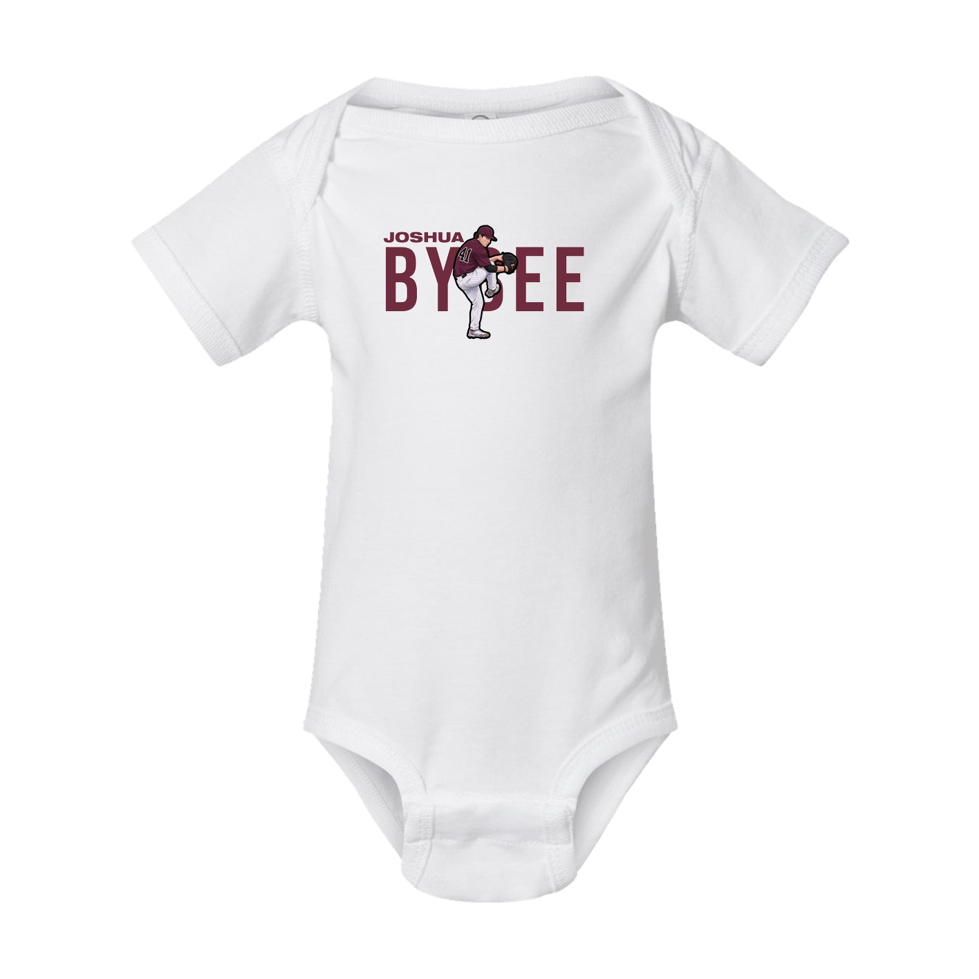 Baby Onesie — Player Name in White