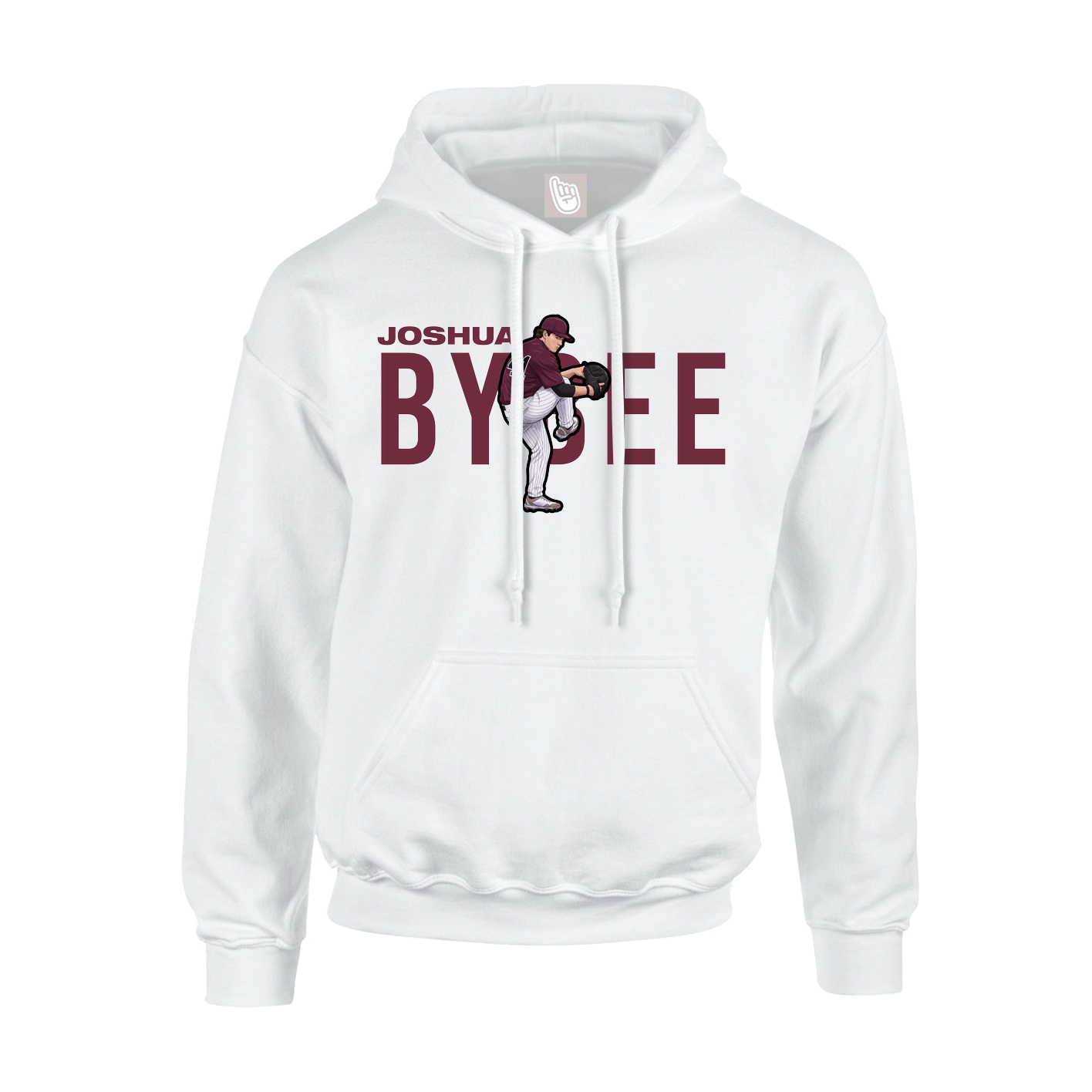 Youth Hoodie — Player Name in White
