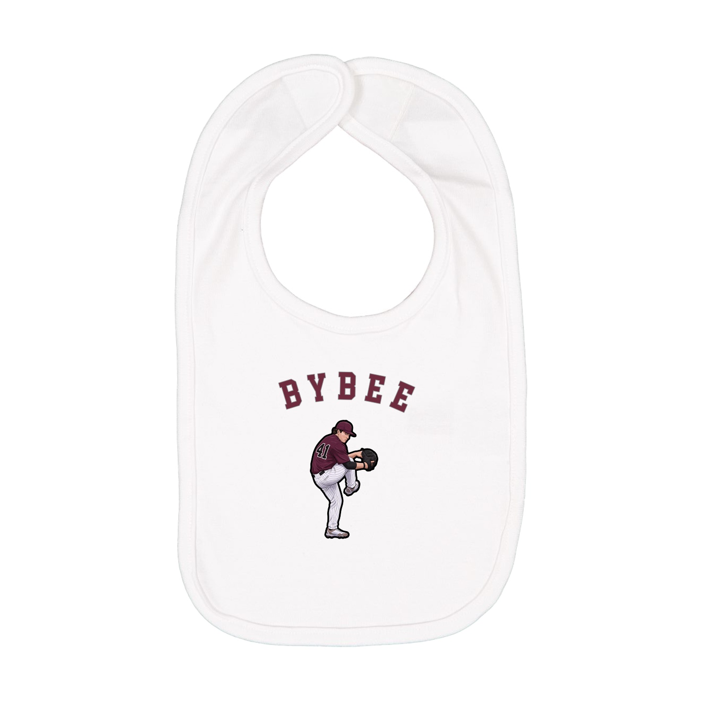 Infant Bib — Shirsey Arch in White