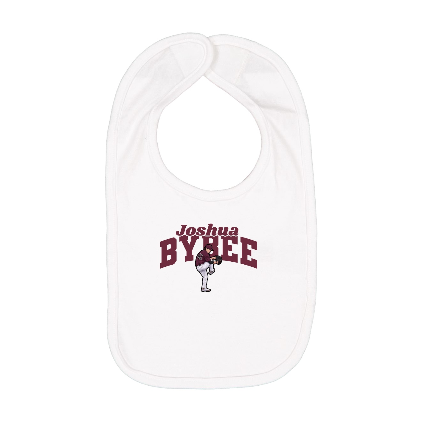 Infant Bib — Signature Arch in White