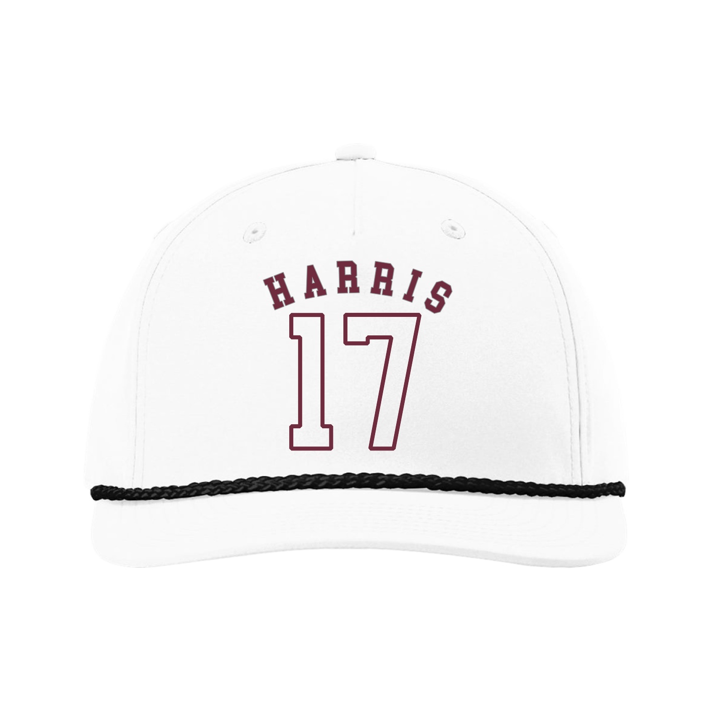 Five-Panel Classic Rope Cap — Shirsey Arch in White