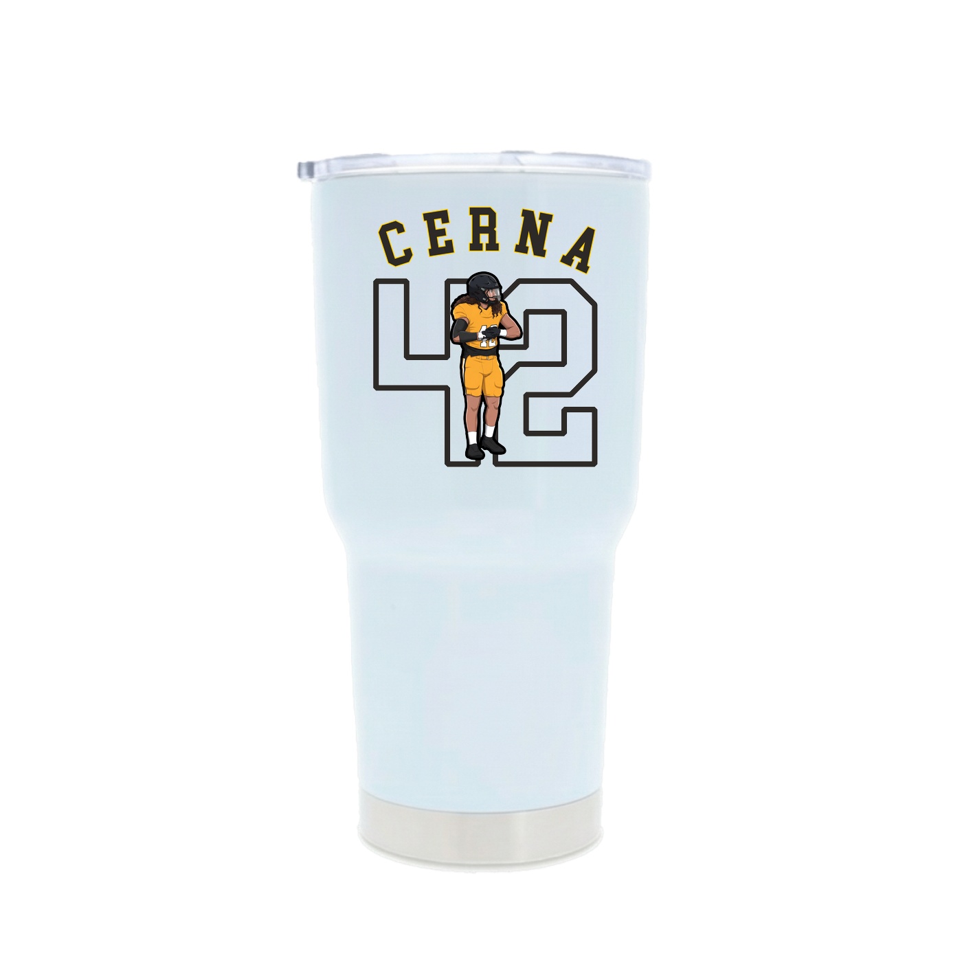 30oz Stainless Steel Tumbler — Shirsey Arch in White
