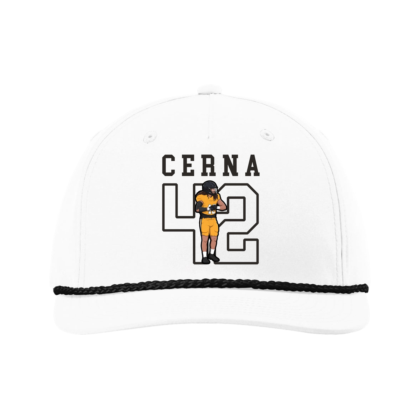 Five-Panel Classic Rope Cap — Shirsey in White