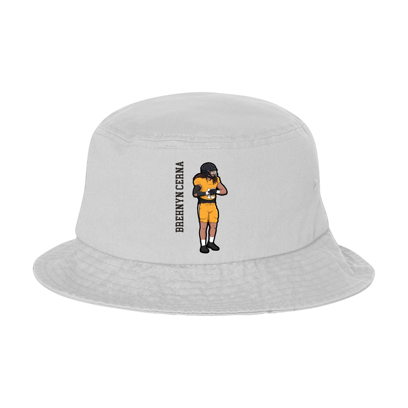Bucket Cap — Name Vertical in White
