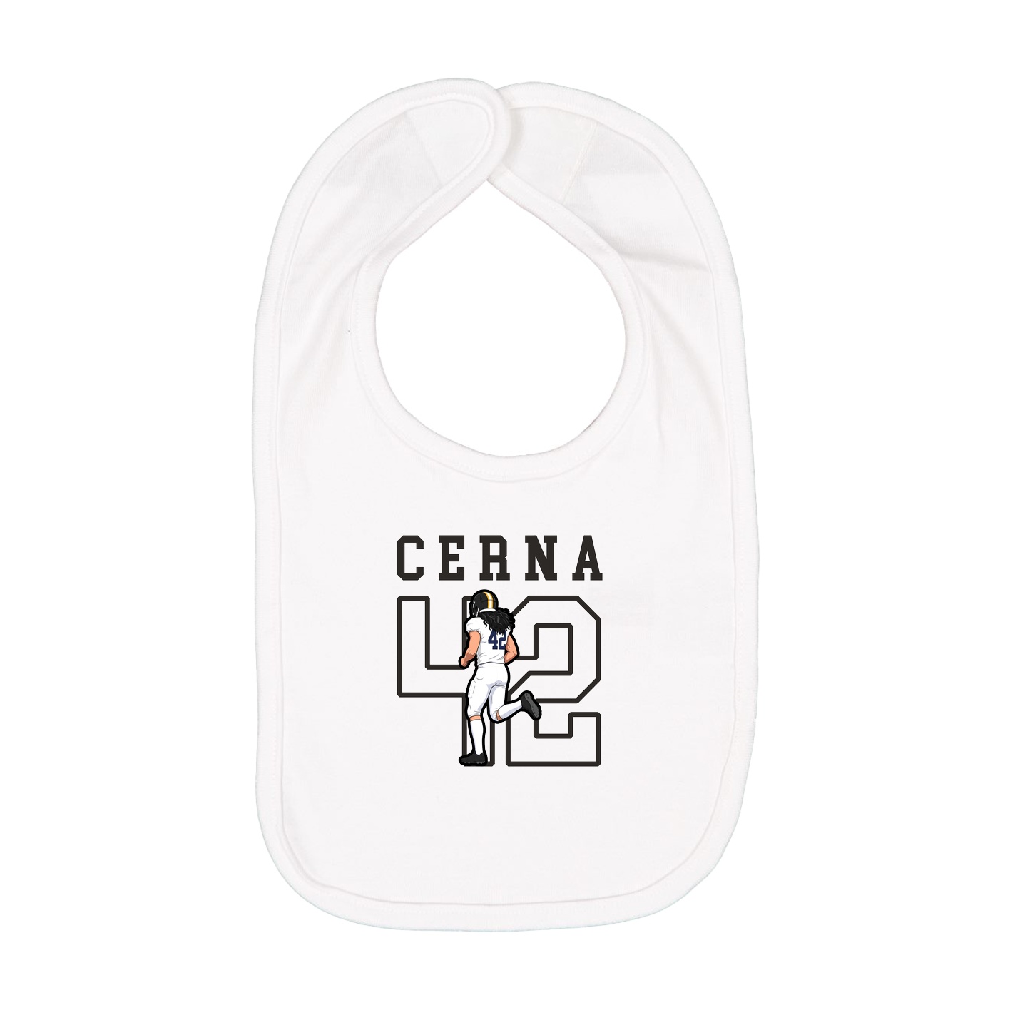 Infant Bib — Shirsey in White