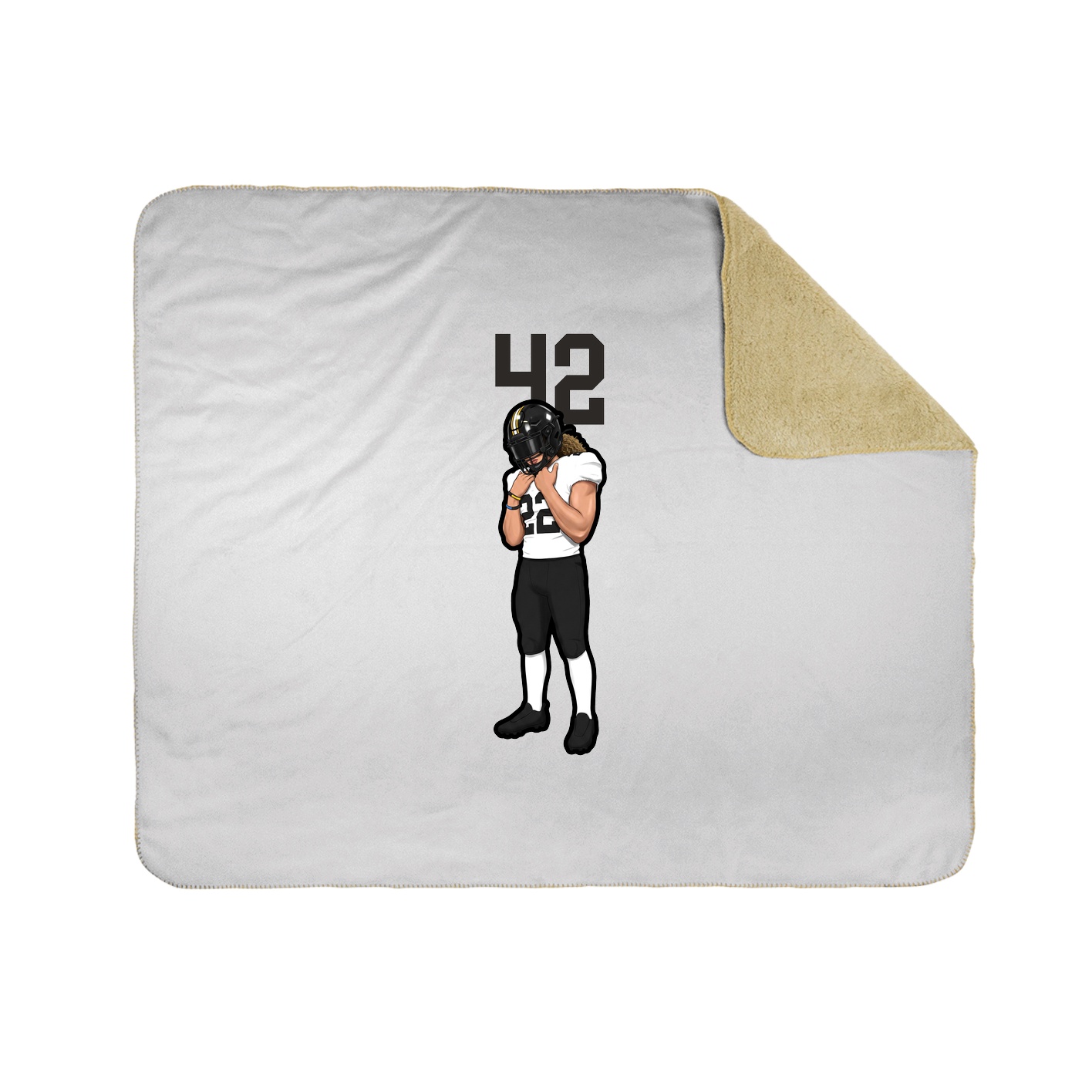 Throw Blanket — Number Top in White