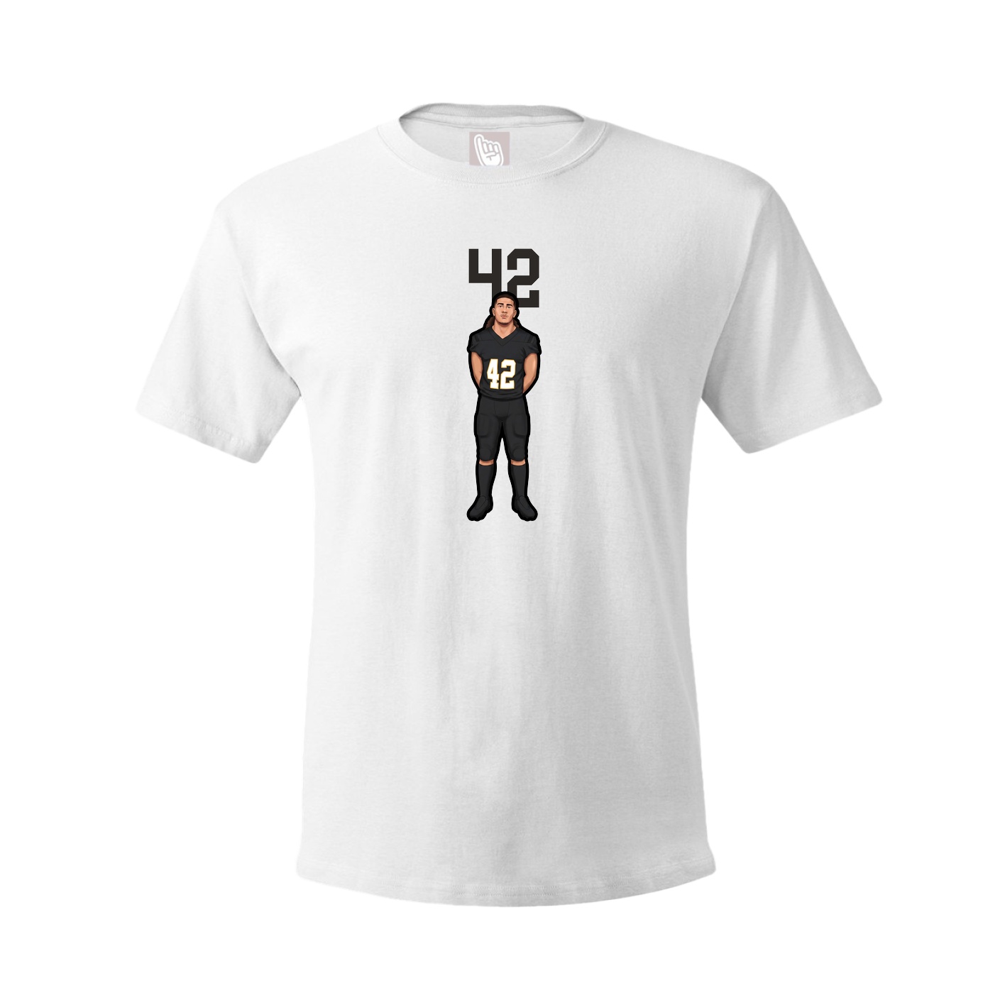 Youth Tee — Number Top in White