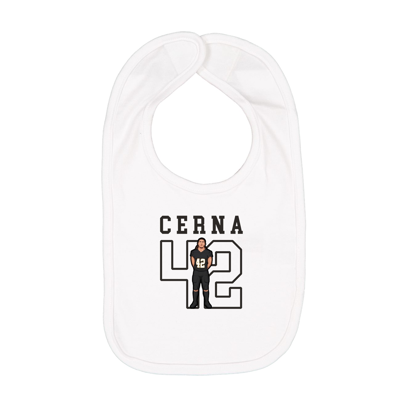 Infant Bib — Shirsey in White