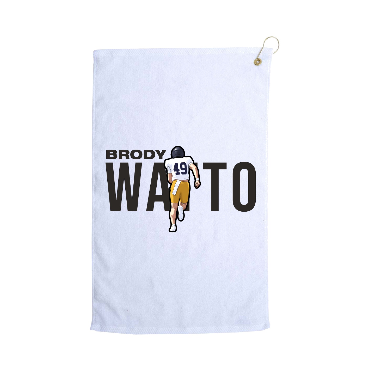 Golf Towel — Player Name in White