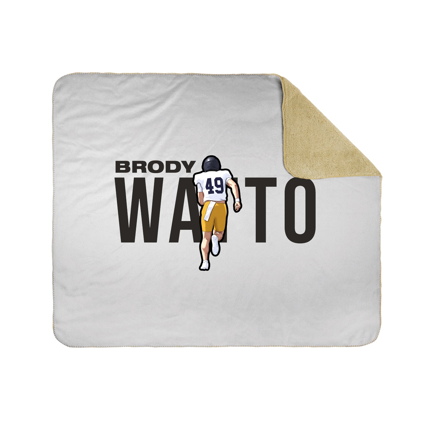 Throw Blanket — Player Name in White