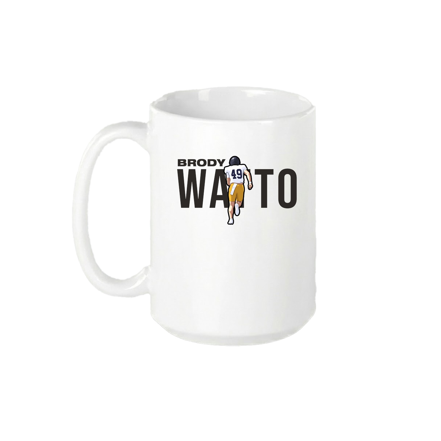 15oz Coffee Mug — Player Name in White