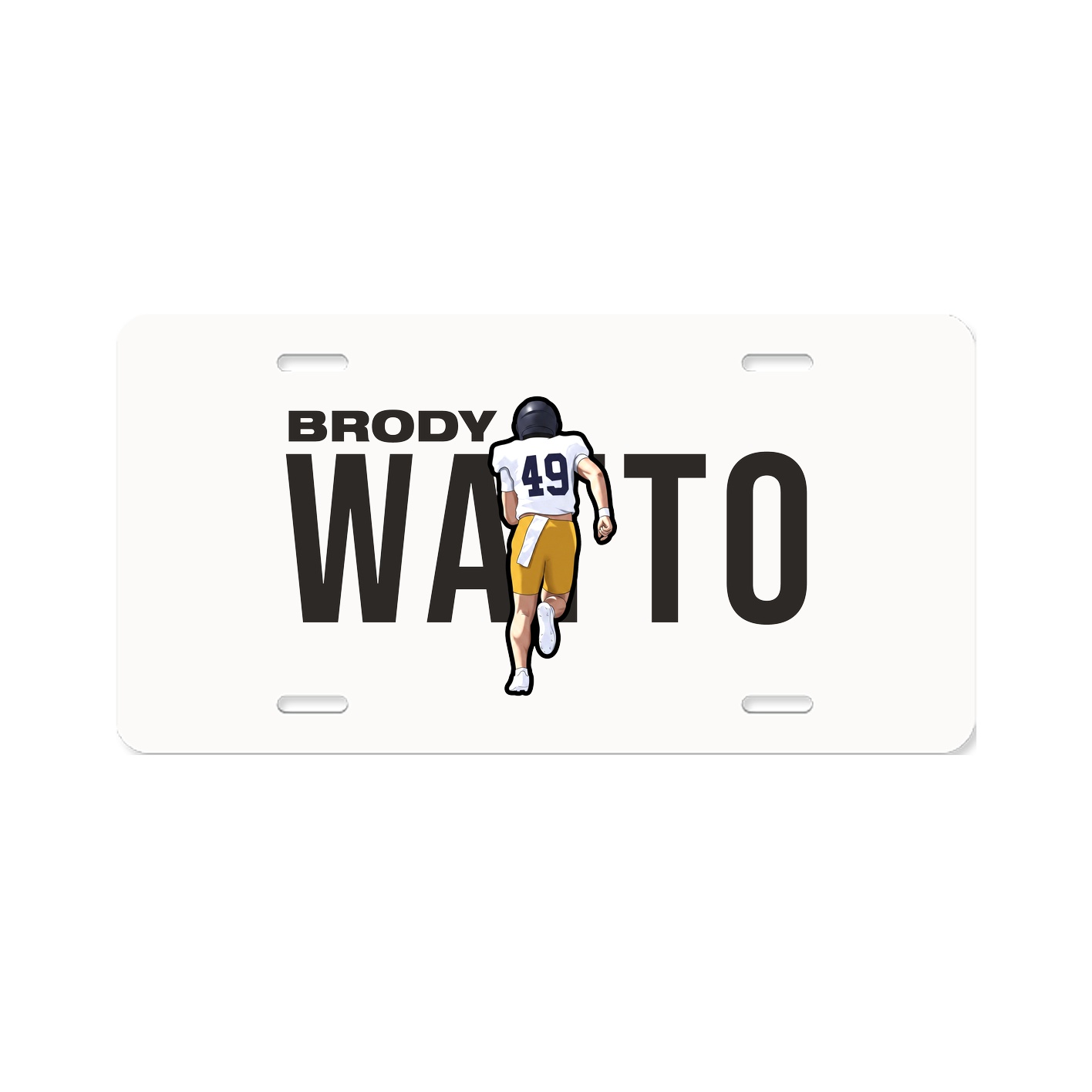 License Plate — Player Name in Classic