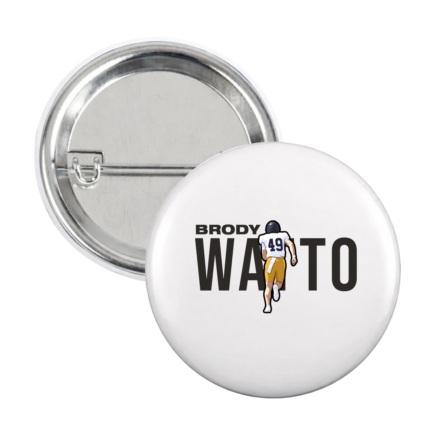 Game Day Button — Player Name in White