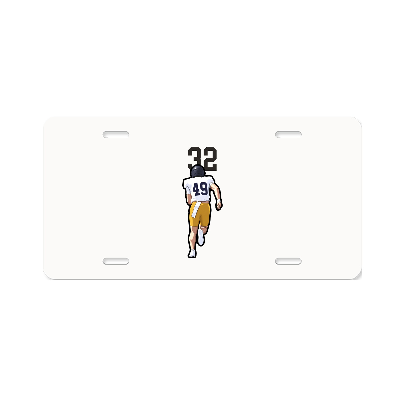 License Plate — Number Top in Classic