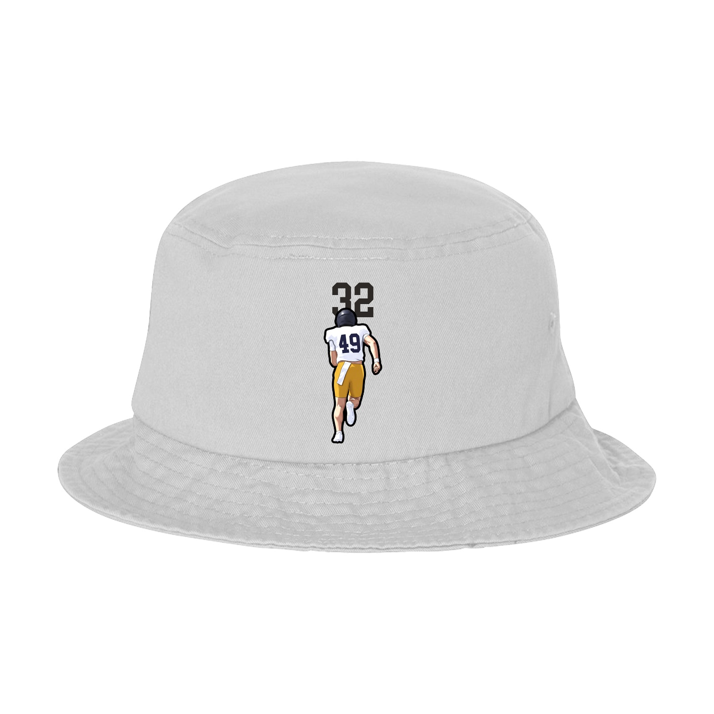 Bucket Cap — Number Top in White