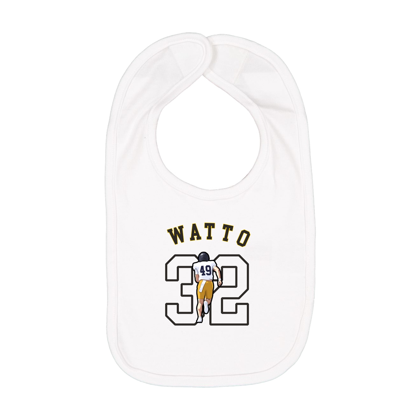 Infant Bib — Shirsey Arch in White