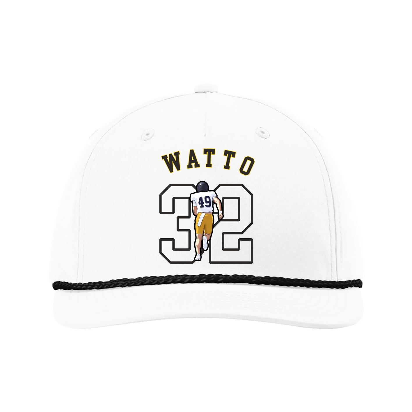 Five-Panel Classic Rope Cap — Shirsey Arch in White