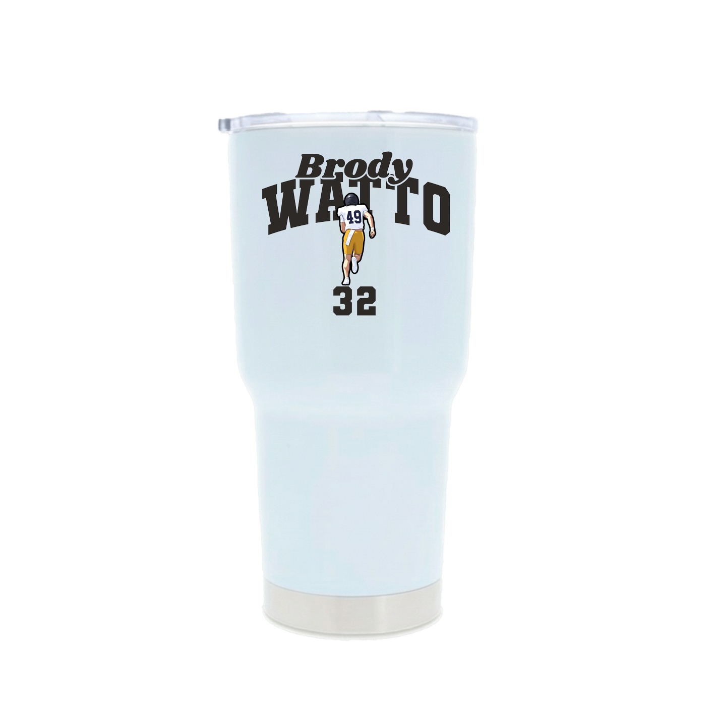 30oz Stainless Steel Tumbler — Signature Arch in White