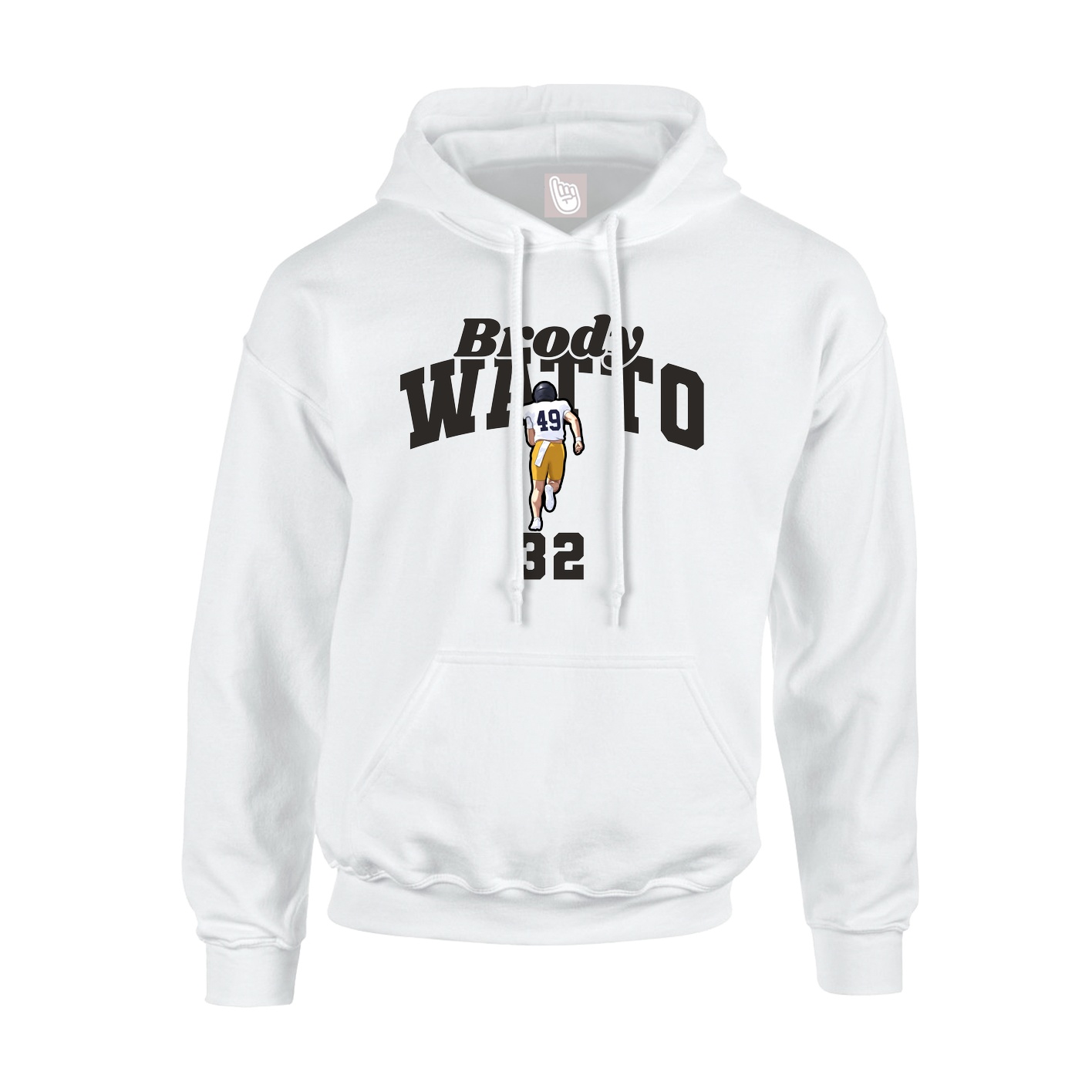Hoodie — Signature Arch in White