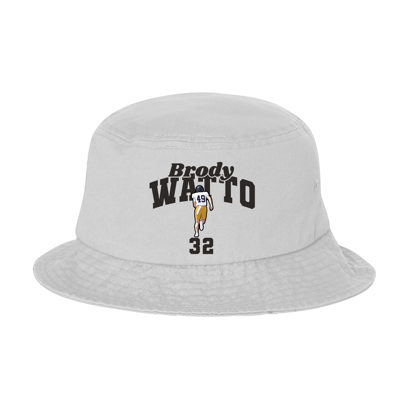 Bucket Cap — Signature Arch in White