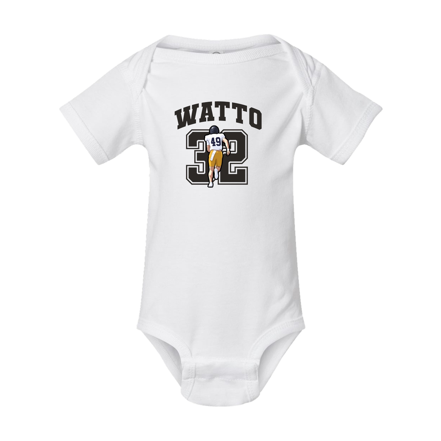 Baby Onesie — Number in White