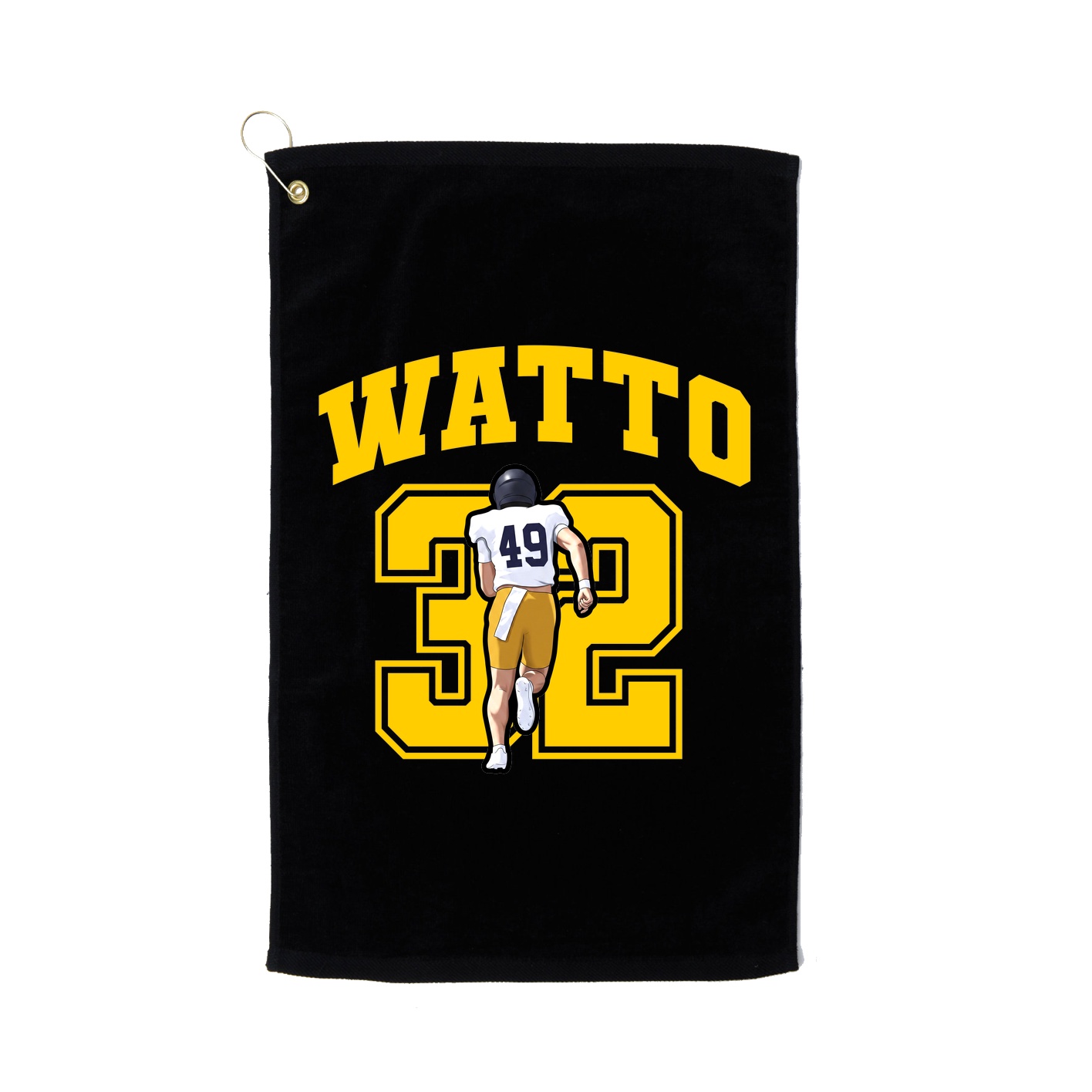 Golf Towel — Number in Black