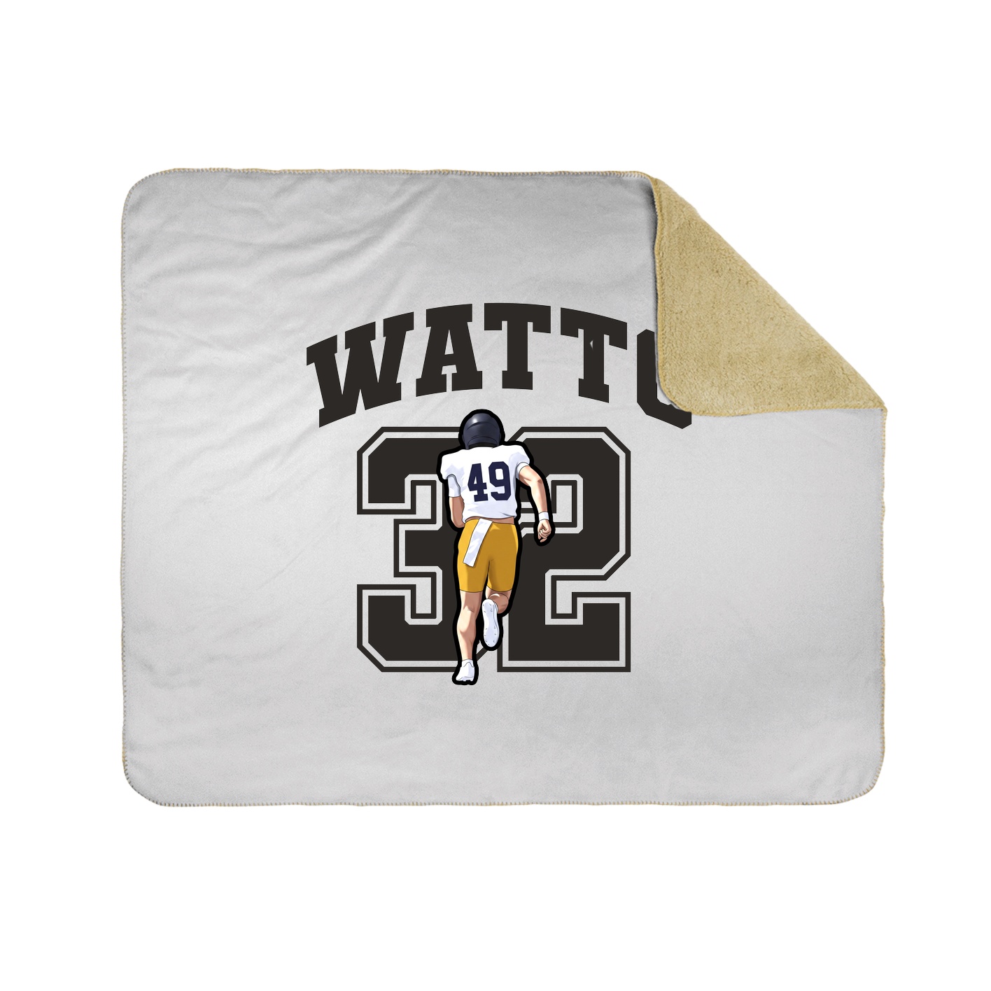 Throw Blanket — Number in White