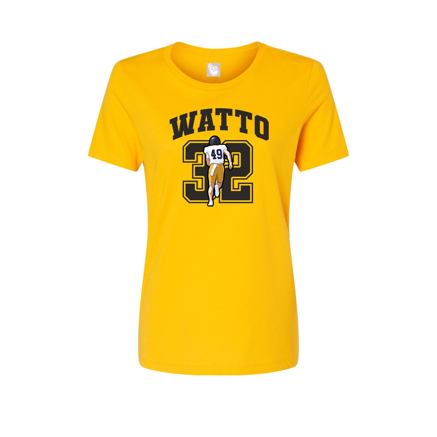 Fitted Women's Tee — Number in Gold