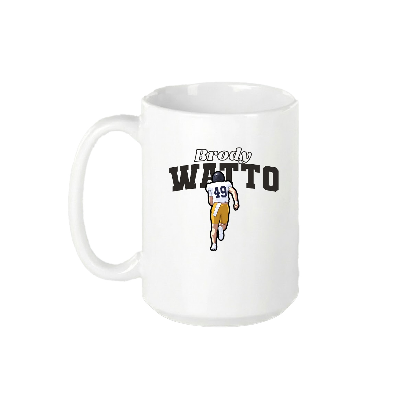 15oz Coffee Mug — Name Arch in White