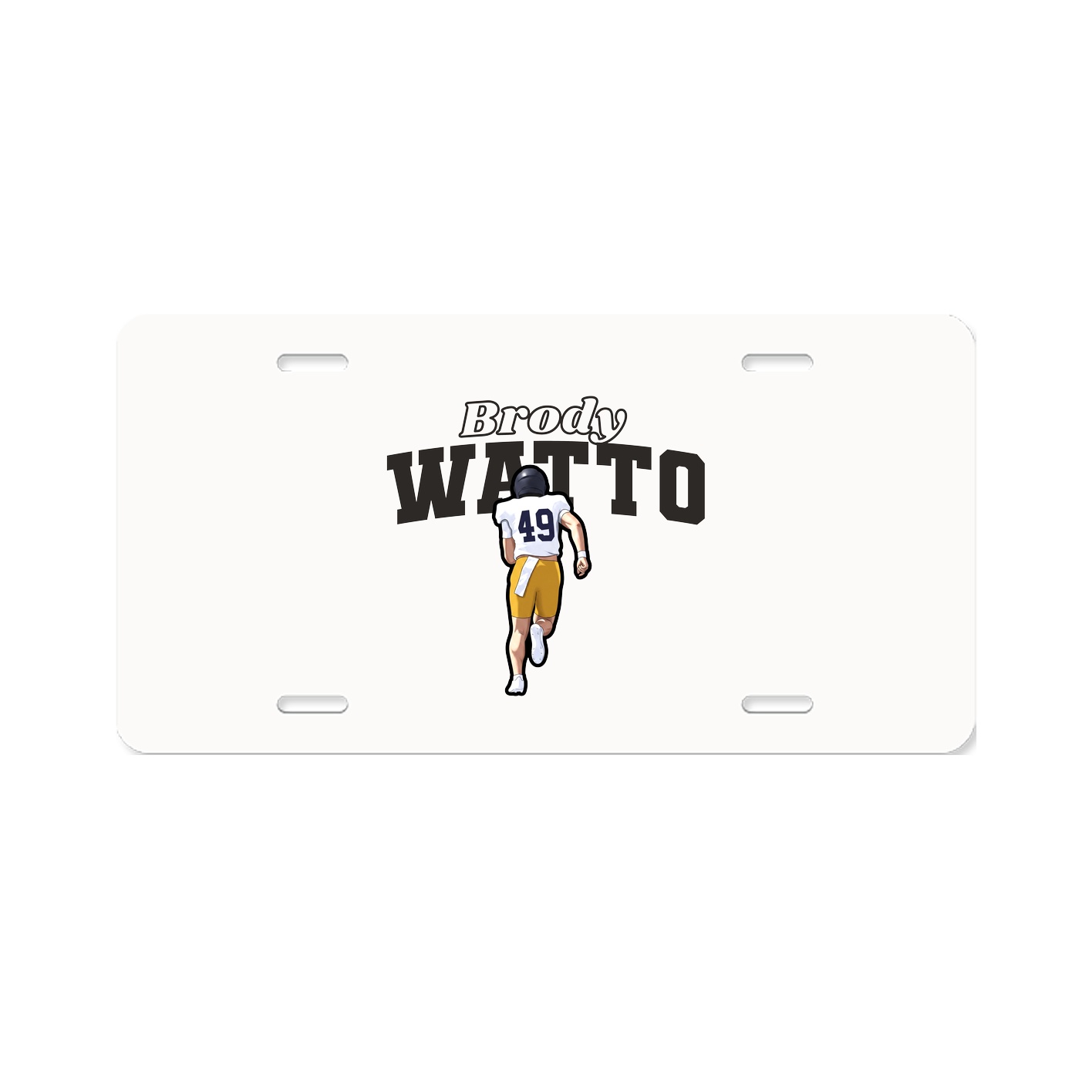 License Plate — Name Arch in Classic