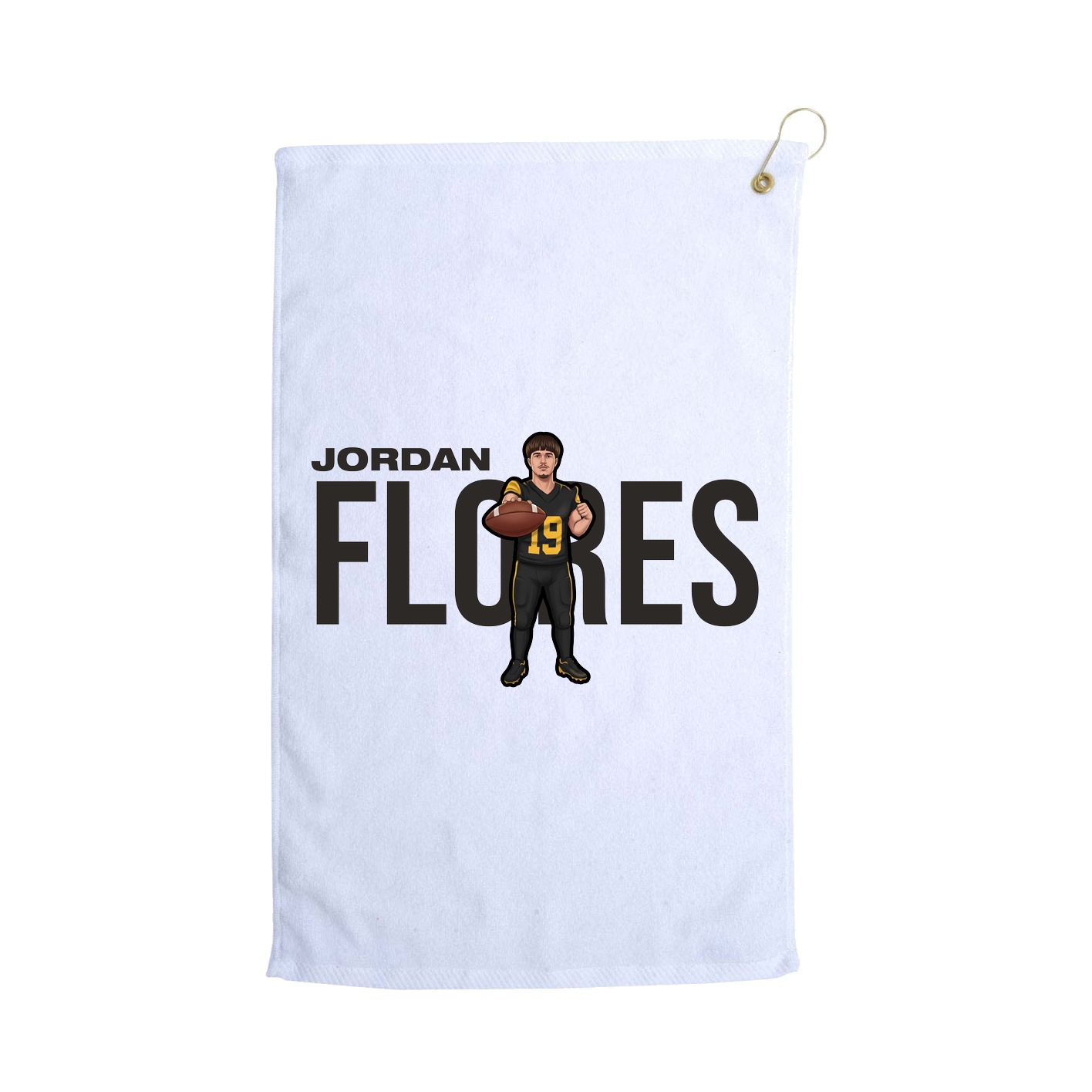 Golf Towel — Player Name in White