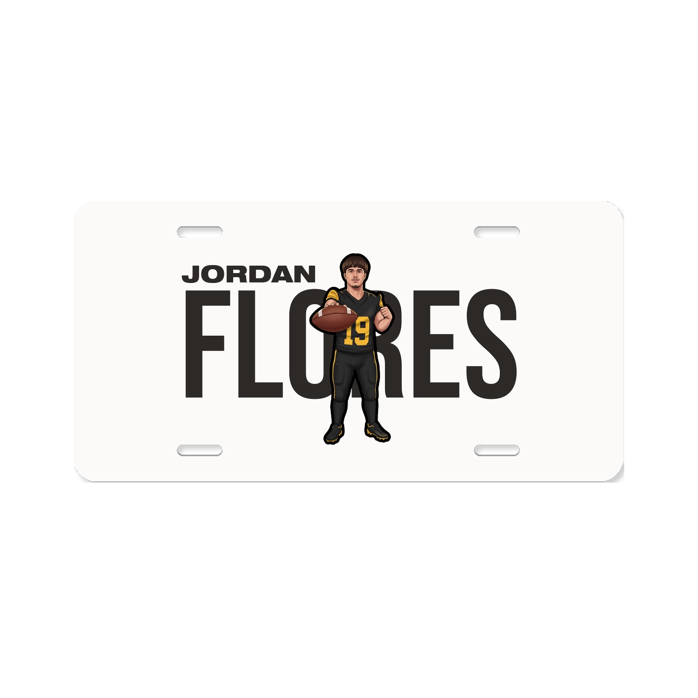 License Plate — Player Name in Classic